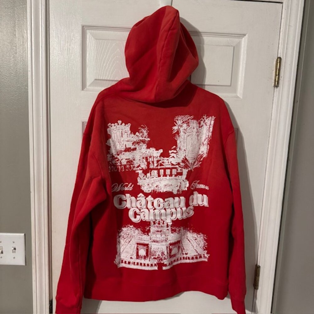 Campus Goods Chateau Hoodie Sun Fade Red CG-H24-2 Size 2XL XXL NWT $150 Retail